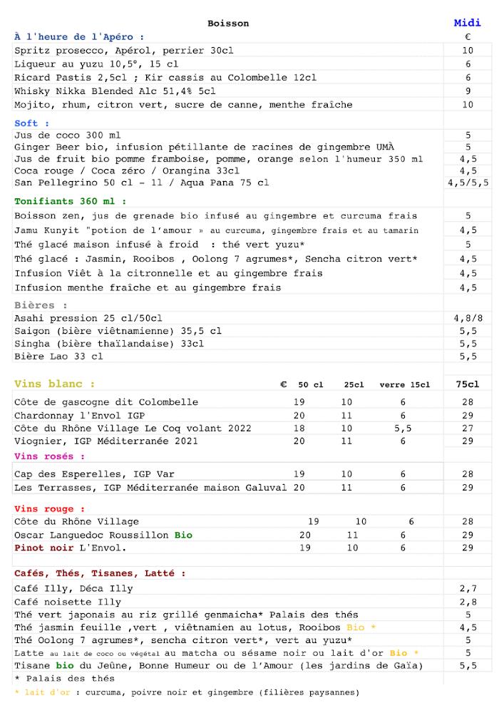 La Can Tinh - Menu Image 2